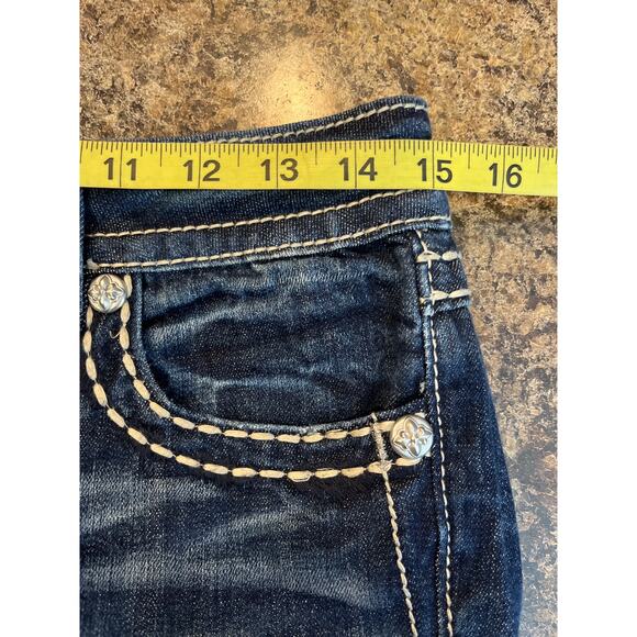 Miss Me Peace Sign Skinny Jeans Size 27 Embellished - Picture 8 of 10